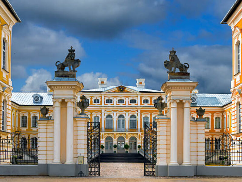 Rundale palace, summer Residence of the Duke of Courland (Latvia) Ernst Johann Biron. It was built in 1740. Architect: Francesco Bartolomeo Rastrelli.