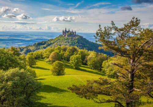 Aerial,View,Of,Famous,Hohenzollern,Castle,,Ancestral,Seat,Of,The